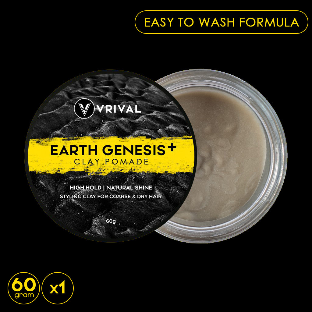 REGULAR PACK | Earth Genesis Clay Pomade by VRIVAL | 60g