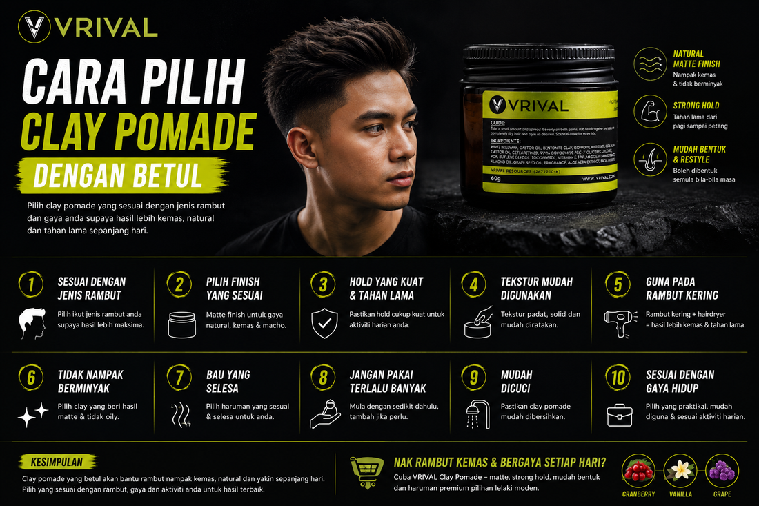 Cara Pilih Clay Pomade Dengan Betul