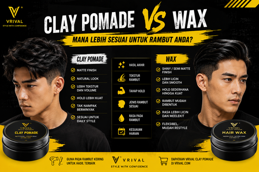 Clay Pomade vs Wax: Mana Lebih Sesuai?