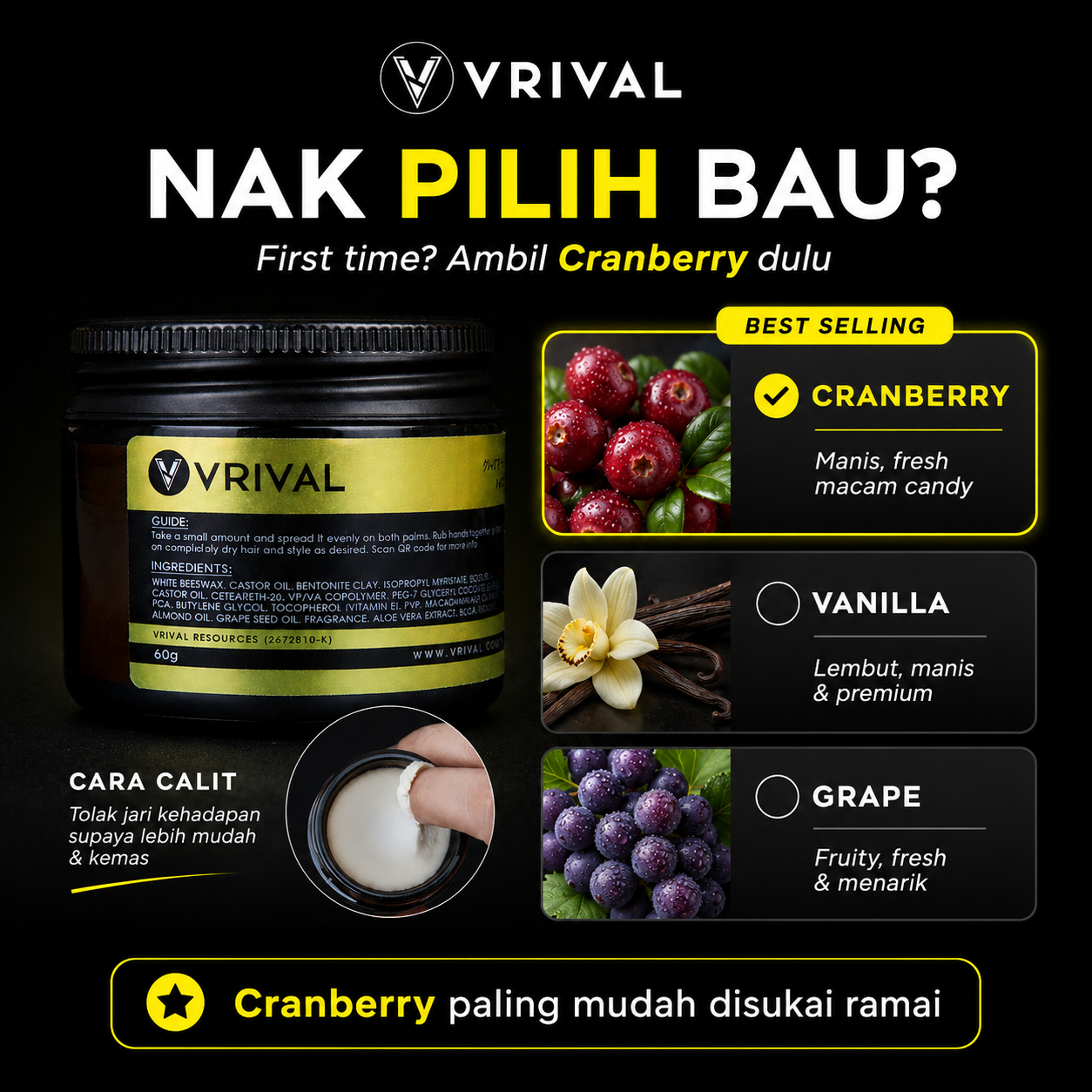 Clay Pomade by VRIVAL | 60g