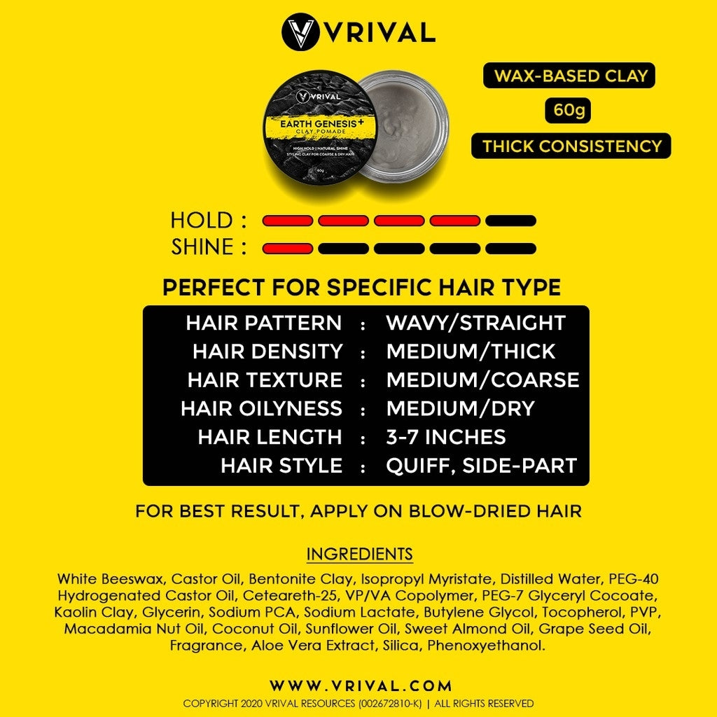 Clay Pomade by VRIVAL | 60g